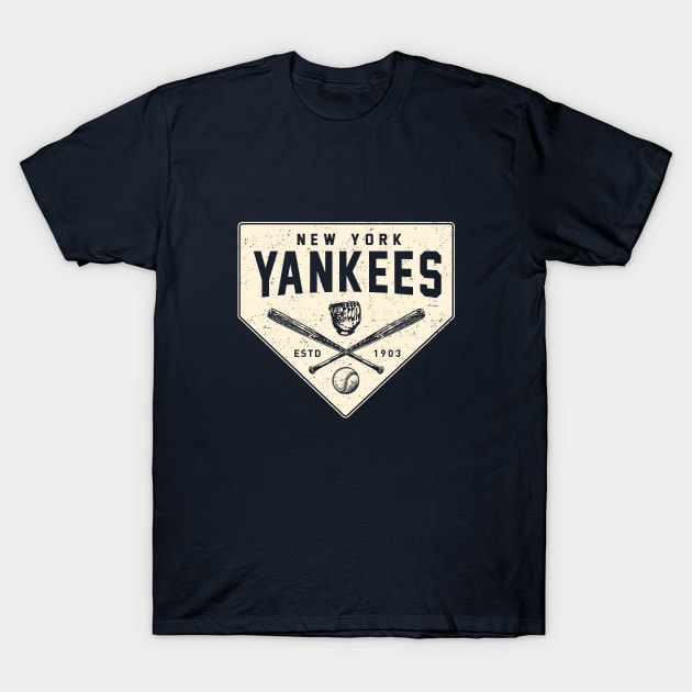 Yankees Home Base 2 by Buck Tee Originals T-Shirt by Buck Tee